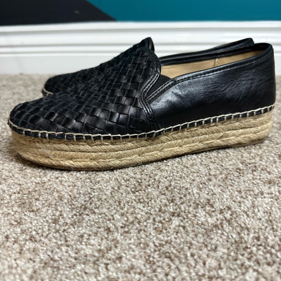 Sam Edelman Black Woven Leather Loafers - Picture 2 of 12